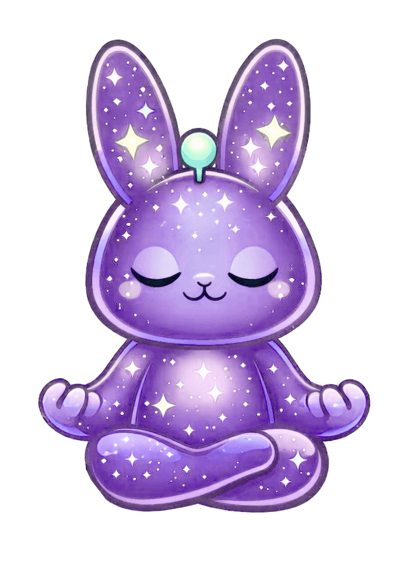 Cosmic Bunny meditating